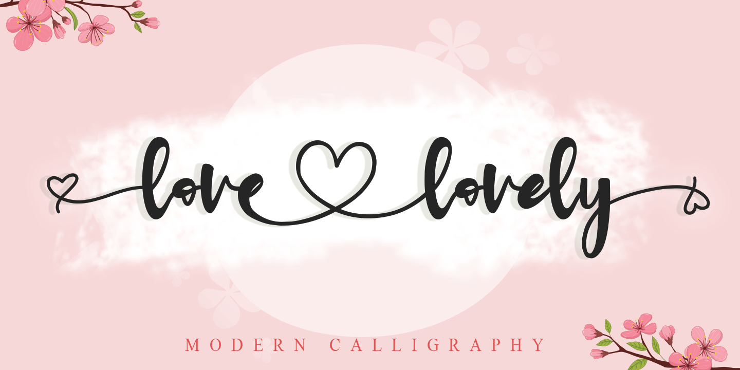 Пример шрифта Love Lovely